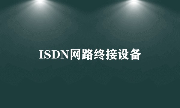 ISDN网路终接设备