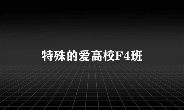 特殊的爱高校F4班