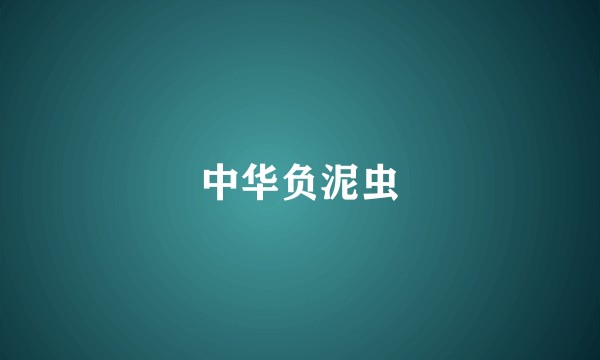 中华负泥虫