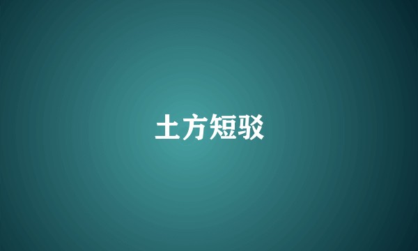 土方短驳