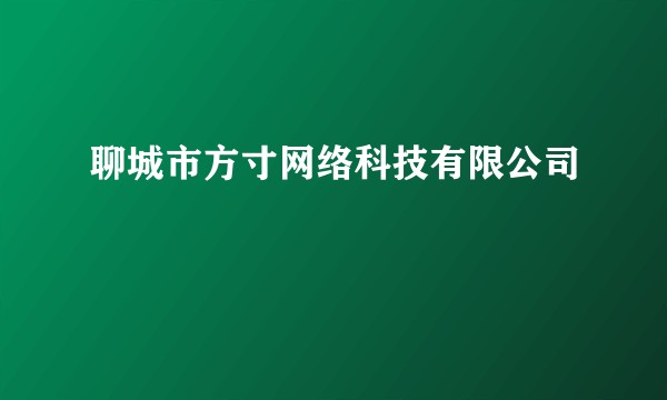 聊城市方寸网络科技有限公司