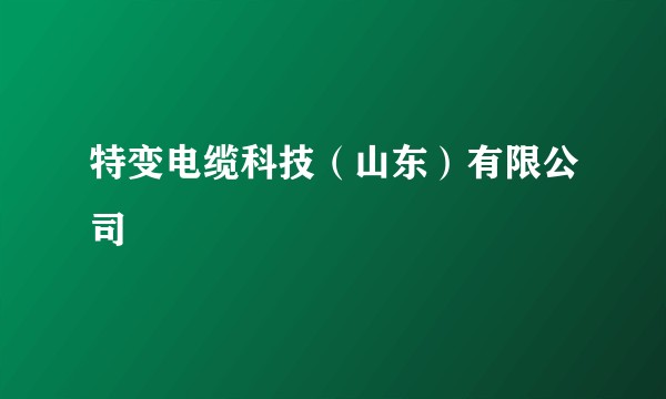 特变电缆科技（山东）有限公司