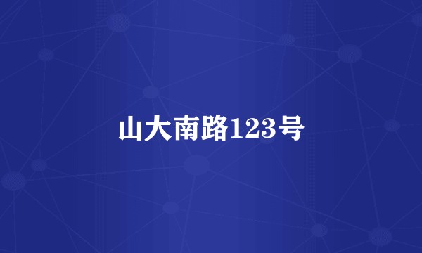 山大南路123号