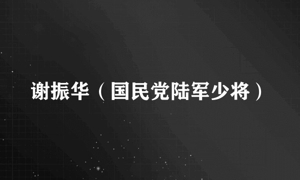 谢振华（国民党陆军少将）