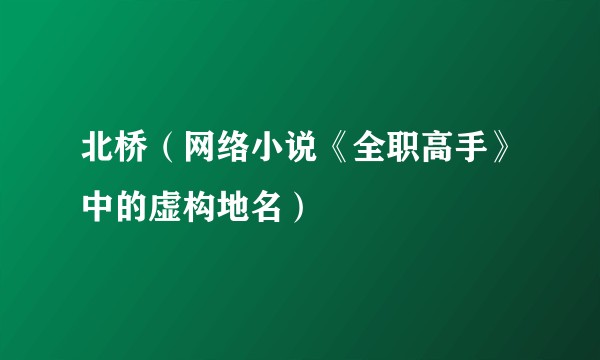 北桥(网络小说《全职高手》中的虚构地名)