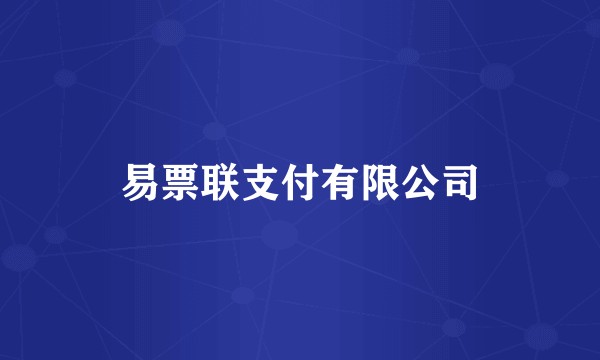 易票联支付有限公司