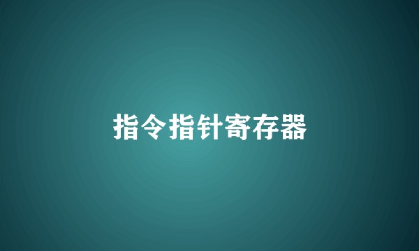 指令指针寄存器