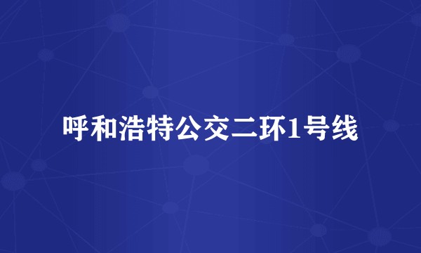 呼和浩特公交二环1号线