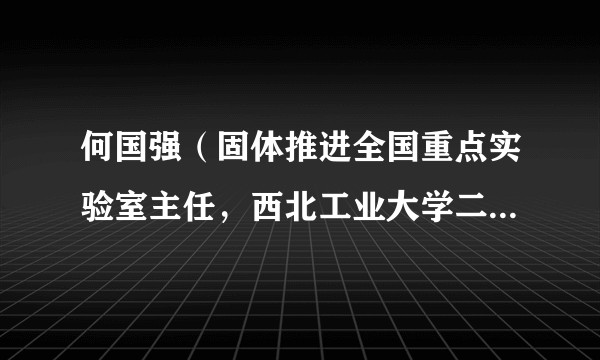 何国强（固体推进全国重点实验室主任，西北工业大学二级教授/博导）