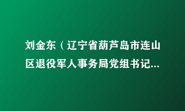 刘金东(辽宁省葫芦岛市连山区退役军人事务局党组书记、局长)