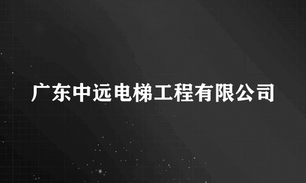 广东中远电梯工程有限公司