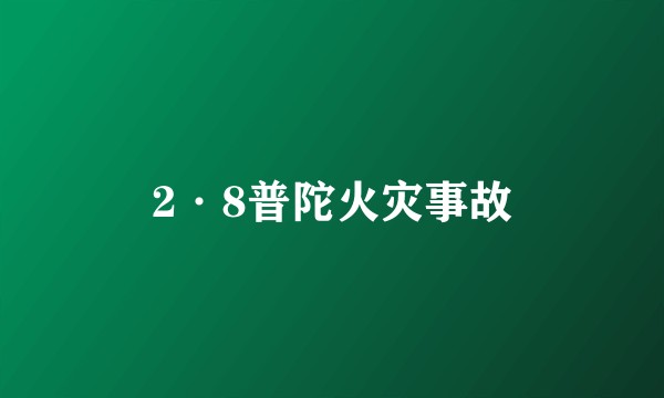 2·8普陀火灾事故
