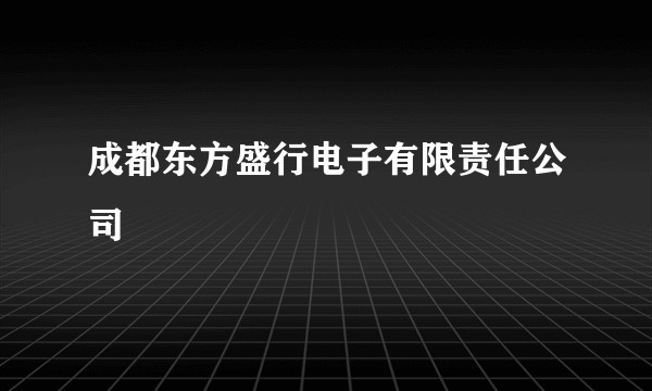 成都东方盛行电子有限责任公司