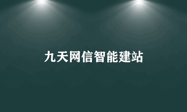 九天网信智能建站