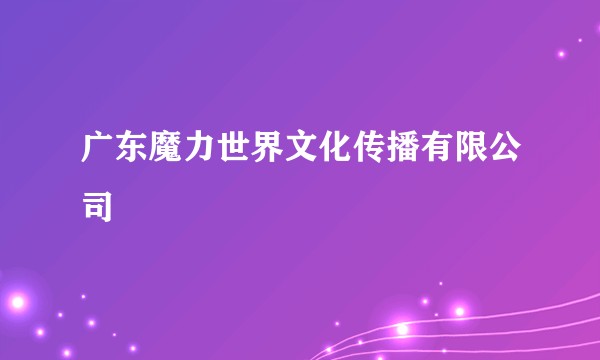 广东魔力世界文化传播有限公司