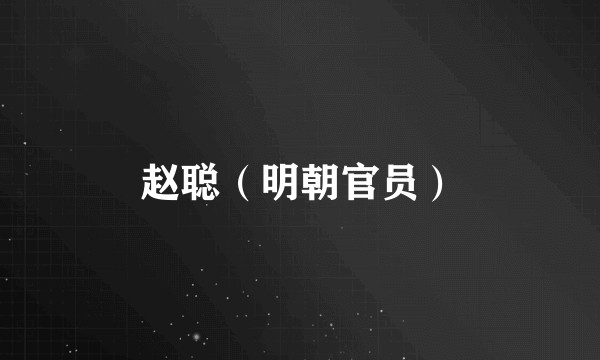 赵聪（明朝官员）