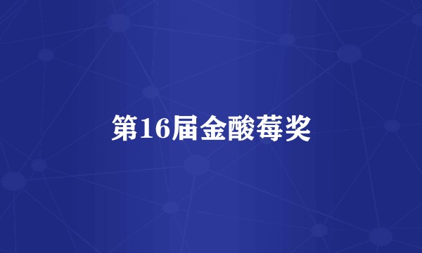 第16届金酸莓奖