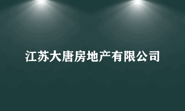江苏大唐房地产有限公司