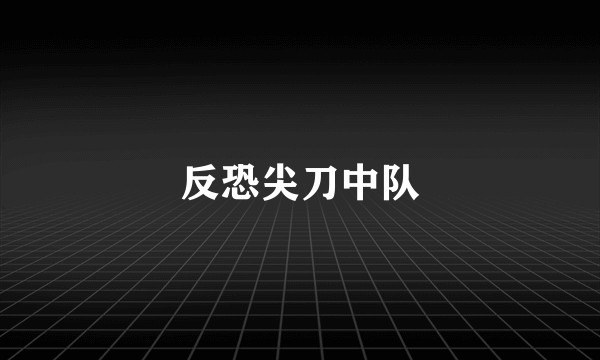 反恐尖刀中队