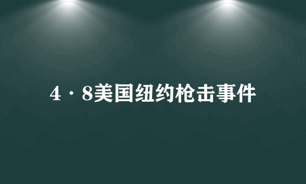 4·8美国纽约枪击事件