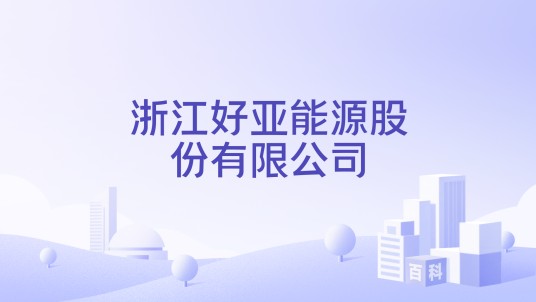 浙江好亚能源股份有限公司