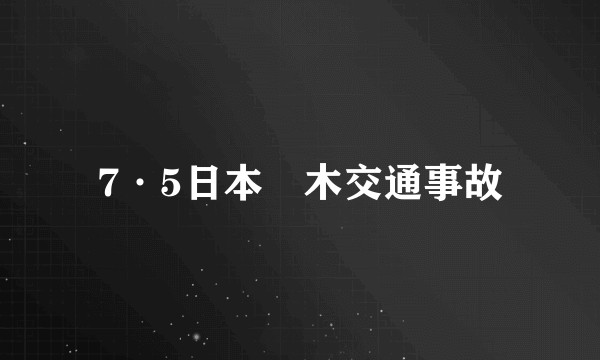 7·5日本栃木交通事故