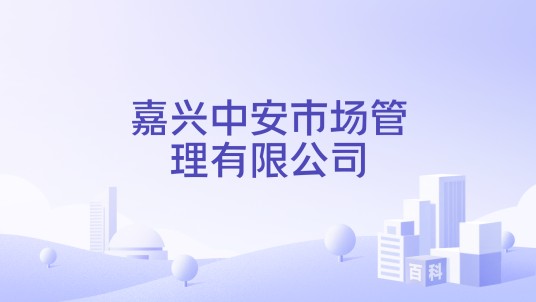 嘉兴中安市场管理有限公司