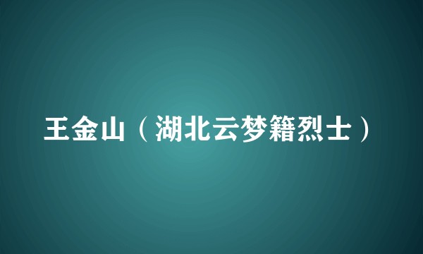 王金山（湖北云梦籍烈士）