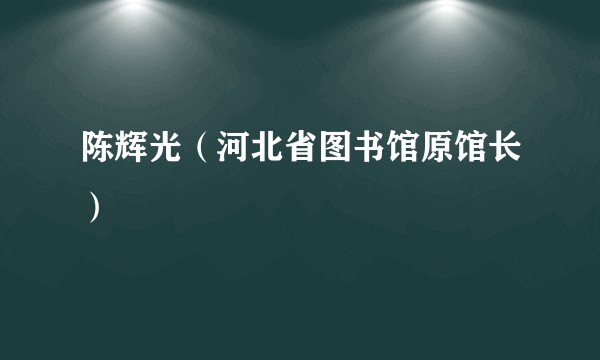 陈辉光（河北省图书馆原馆长）