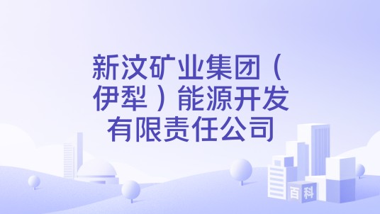 新汶矿业集团（伊犁）能源开发有限责任公司