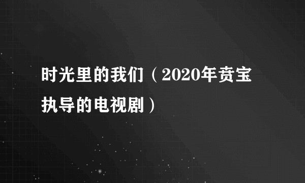 时光里的我们（2020年贲宝奭执导的电视剧）