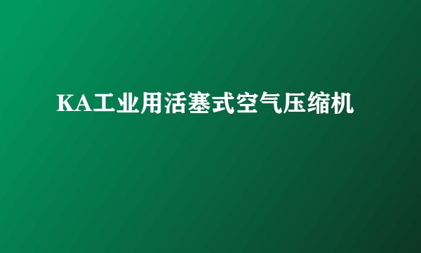 KA工业用活塞式空气压缩机