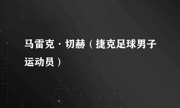 马雷克·切赫（捷克足球男子运动员）