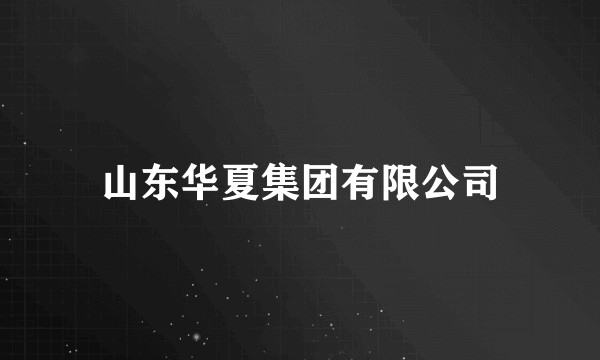 山东华夏集团有限公司