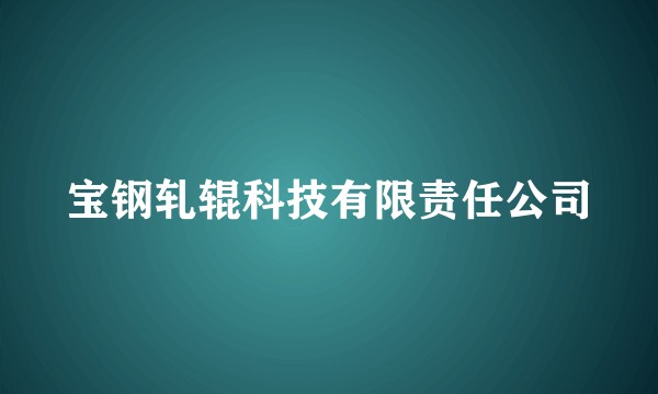 宝钢轧辊科技有限责任公司