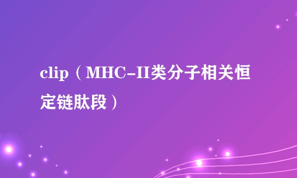 clip(MHC-II类分子相关恒定链肽段)