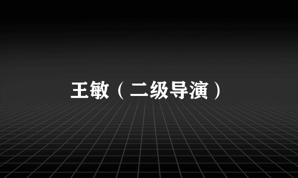 王敏(二级导演)