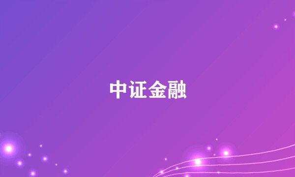 中证金融