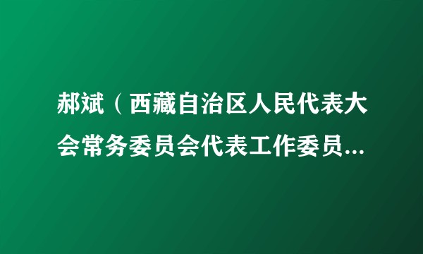 郝斌（西藏自治区人民代表大会常务委员会代表工作委员会原副主任）