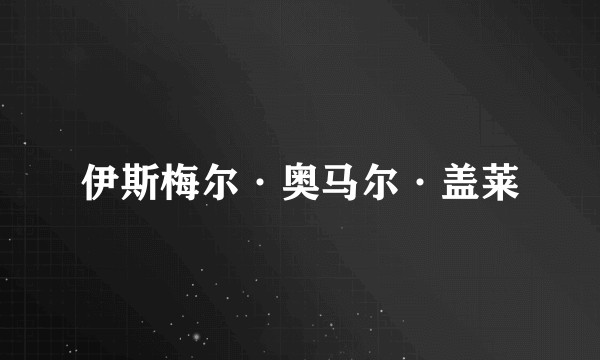 伊斯梅尔·奥马尔·盖莱