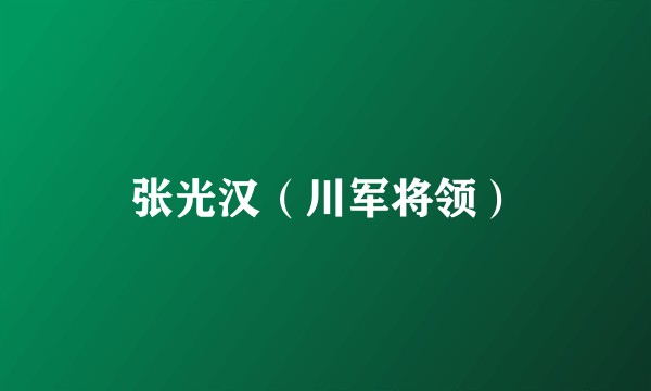张光汉(川军将领)