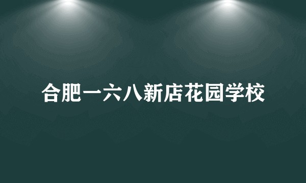 合肥一六八新店花园学校