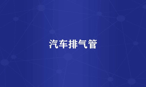 汽车排气管