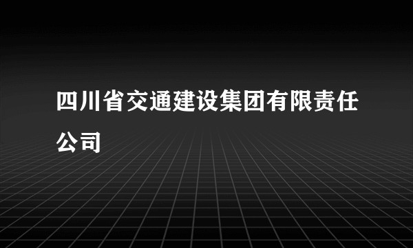 四川省交通建设集团有限责任公司