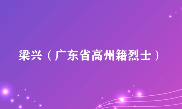 梁兴（广东省高州籍烈士）