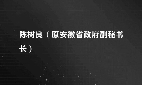 陈树良（原安徽省政府副秘书长）