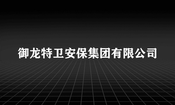 御龙特卫安保集团有限公司