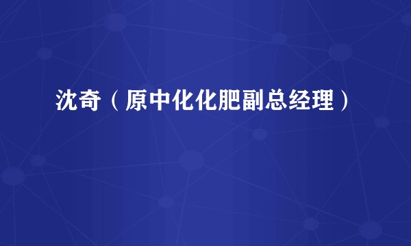沈奇（原中化化肥副总经理）