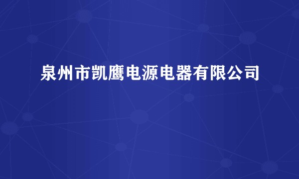 泉州市凯鹰电源电器有限公司
