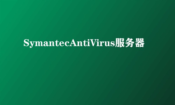 SymantecAntiVirus服务器